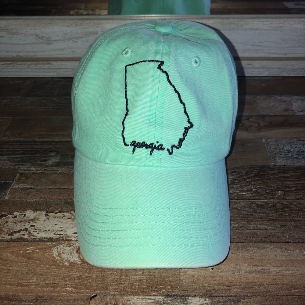 Mint Green & Gray Georgia Hat